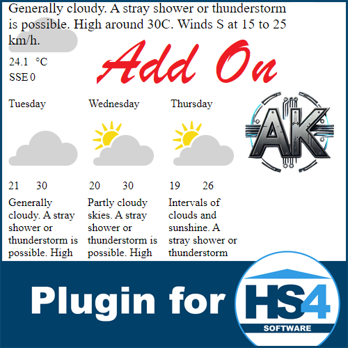 alexbk66 AK Weather AddOn Software Plugin for HS4