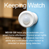 HomeSeer MS100 G8 Motion Sensor, 800 Series Long Range Z-Wave Technology