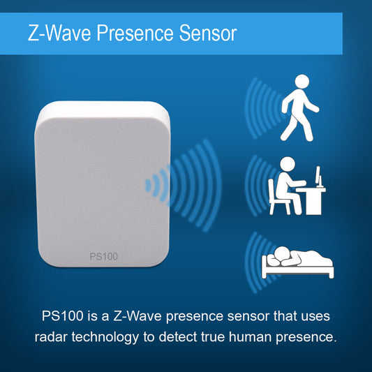 HomeSeer PS100 Z-Wave Presence Sensor, 800 Series Long Range Z-Wave Technology
