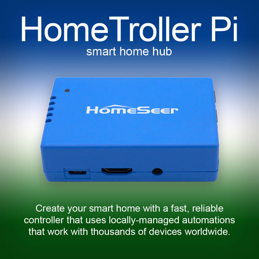 Smart Home Hub (HomeSeer HomeTroller Pi G8), Locally Managed Automations, Built-In 800 Series Z-Wave Long Range Radio, Compatible with Thousands of Smart Home Products