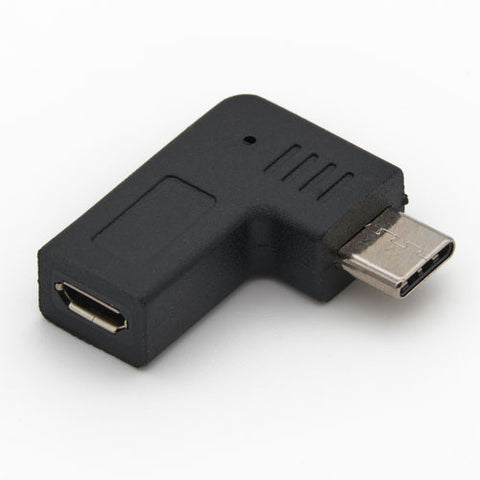Right Angle Micro USB to USB C Adapter