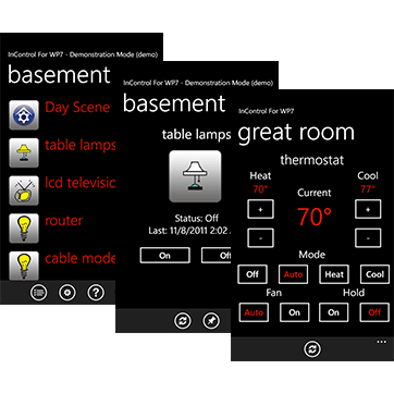InControl WinPhone Software Plugin for HS3:HomeSeer Store