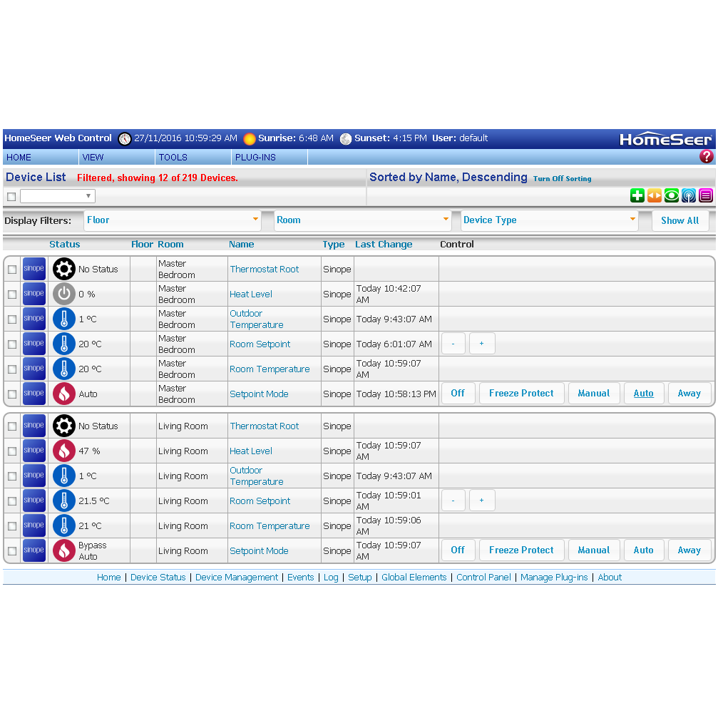 Spud Sinopé Plugin for HS3:HomeSeer Store