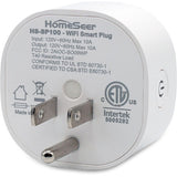 HomeSeer HS-SP100 WiFi Smart Plug w/ Energy Monitoring, Works with Alexa