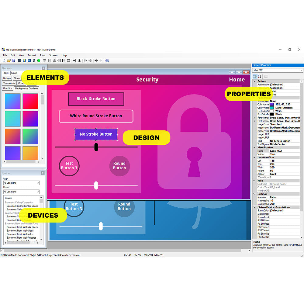 HomeSeer HS4Touch Designer Software