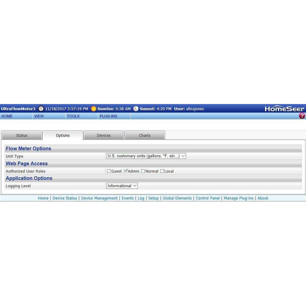 UltraJones UltraFlowMeter3 Software Plugin for HS3:HomeSeer Store