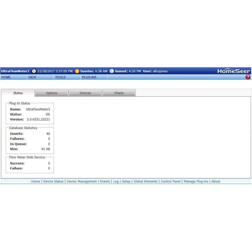UltraJones UltraFlowMeter3 Software Plugin for HS3:HomeSeer Store