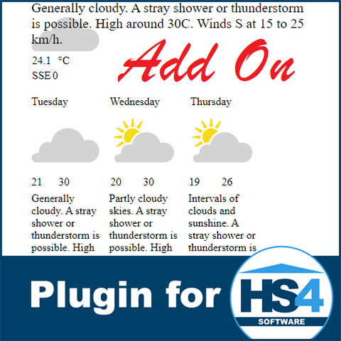 alexbk66 AK Weather AddOn Software Plugin for HS4