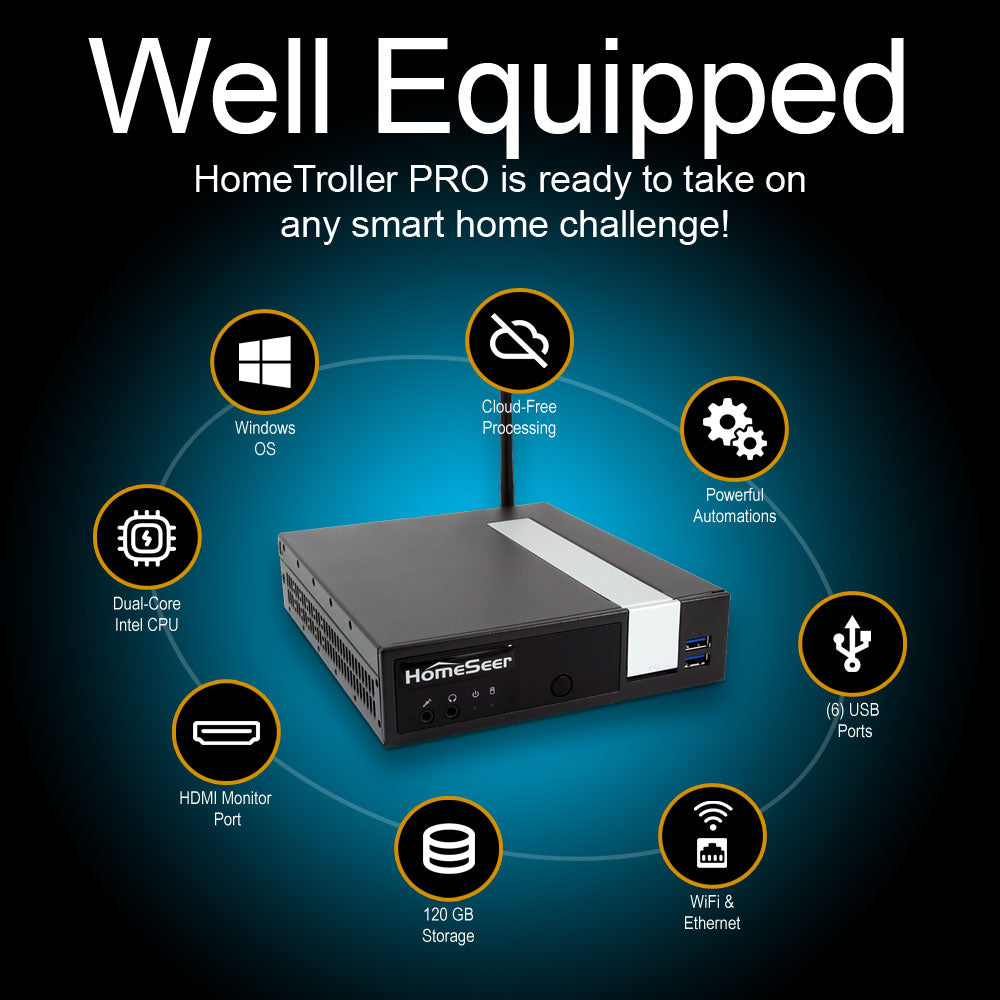 HomeSeer HomeTroller PRO Smart Home Hub (RENEWED)