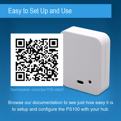 HomeSeer PS100 Z-Wave Presence Sensor, 800 Series Long Range Z-Wave Technology