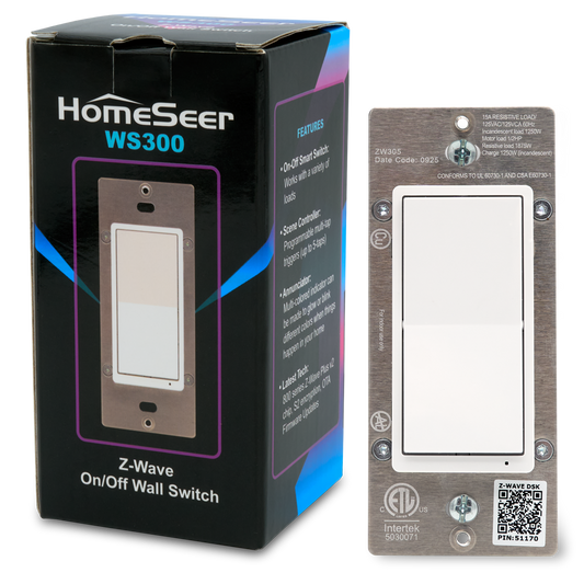 HomeSeer WS300 Z-Wave Long Range Scene-Capable RGB Smart Switch