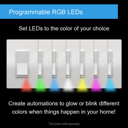 HomeSeer WS300 Z-Wave Long Range Scene-Capable RGB Smart Switch