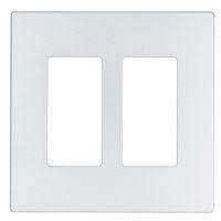 Cooper 9522 2-Gang Screwless Wall Plate (White) - OPEN BOX:HomeSeer Store