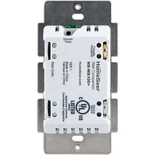 HomeSeer HS-WA100+ Wired 3-way Companion Switch for HS-WS100+ and HS-WD100+ - OPEN BOX:HomeSeer Store