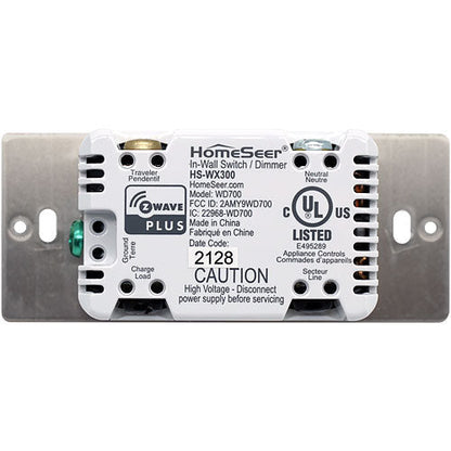 HomeSeer HS-WX300 Z-Wave Plus Smart Dimmer & Switch (CLEARANCE)