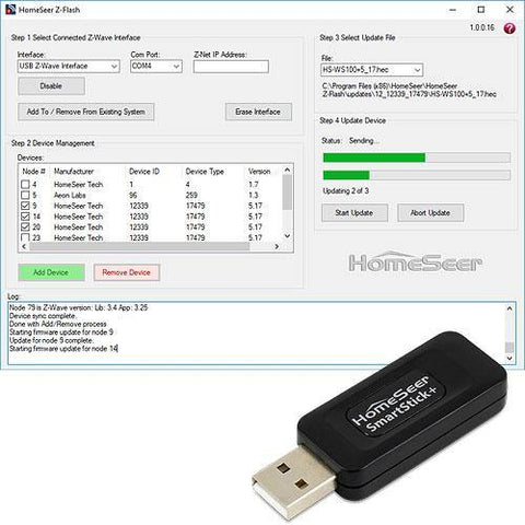 HomeSeer Z-Flash Z-Wave Firmware Update Kit - HomeSeer