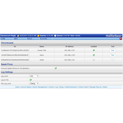 Spud Chromecast Software Plugin for HS3:HomeSeer Store