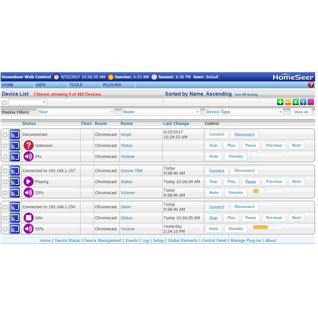 Spud Chromecast Software Plugin for HS3:HomeSeer Store